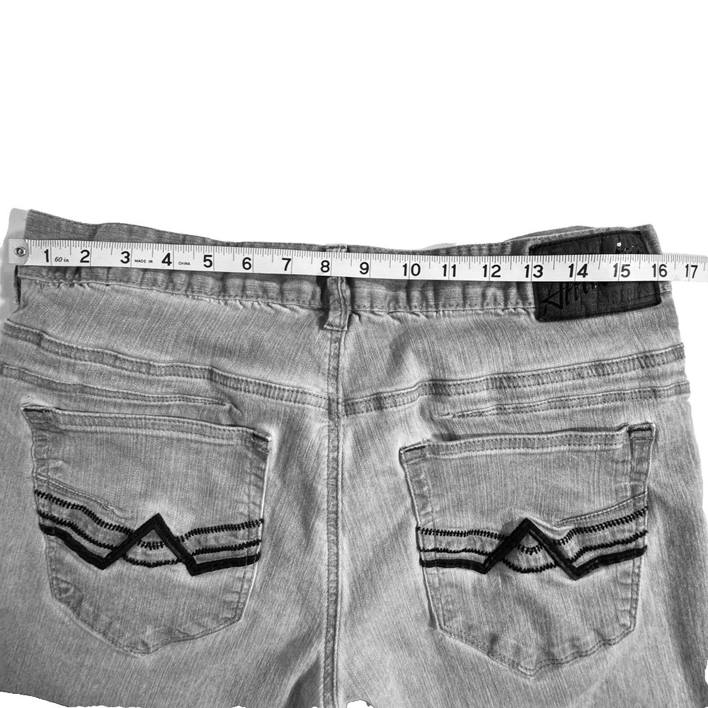 Affliction Jeans Men's 34 Long Gage Moto Stretch Charcoal Fade Motorcycle Style - Picture 16 of 16